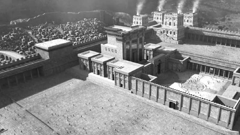 artists impression of Herod's temple mount